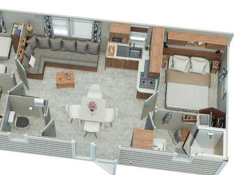 MOBILHOME 6 personnes - 3 chambres Magnolia IRM 30 m² climatisation