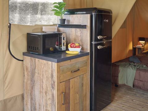 Tente en toile et en bois 5 personnes - Tente lodge tout confort