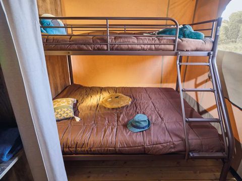 Tente en toile et en bois 5 personnes - Tente lodge tout confort
