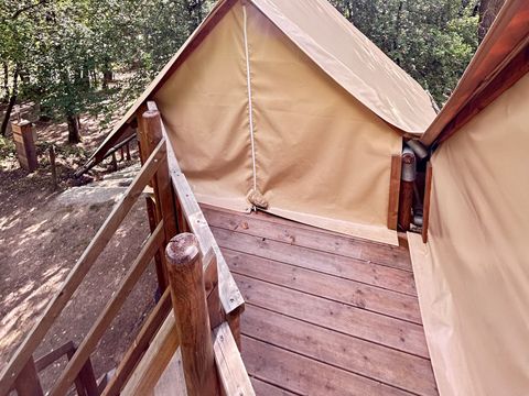 TENTE TOILE ET BOIS 4 personnes - Caba’tente