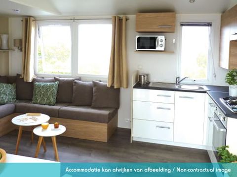 MOBILHOME 6 personnes - Elégance 3 chambres (6 pers) terrasse MOBILHOME 6 personnes - Elégance 3 chambres (6 pers) terrasse