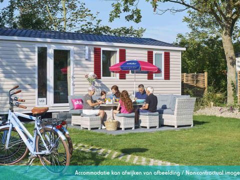 MOBILHOME 6 personnes - Elégance 3 chambres (6 pers) terrasse MOBILHOME 6 personnes - Elégance 3 chambres (6 pers) terrasse