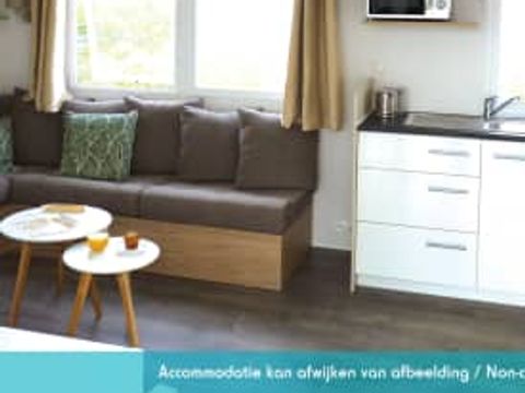 MOBILHOME 4 personnes - Elégance 2 chambres (4 pers) terrasse MOBILHOME 4 personnes - Elégance 2 chambres (4 pers) terrasse