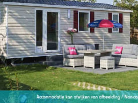 MOBILHOME 6 personnes - Elégance 3 chambres (6 pers) terrasse MOBILHOME 6 personnes - Elégance 3 chambres (6 pers) terrasse