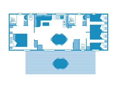 MOBILHOME 6 personnes - COTTAGE 6p 3ch 2SdB PREMIUM