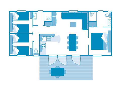 MOBILHOME 6 personnes - COTTAGE Baby 5/6p 3ch ****