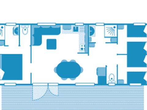 MOBILHOME 6 personnes - Cottage 6p 3ch 2SdB  ****