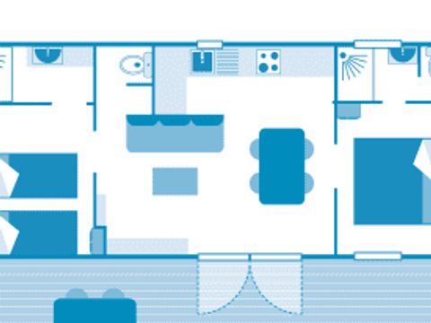 MOBILHOME 4 personnes - Cottage 4p 2ch 2SdB PREMIUM SPA