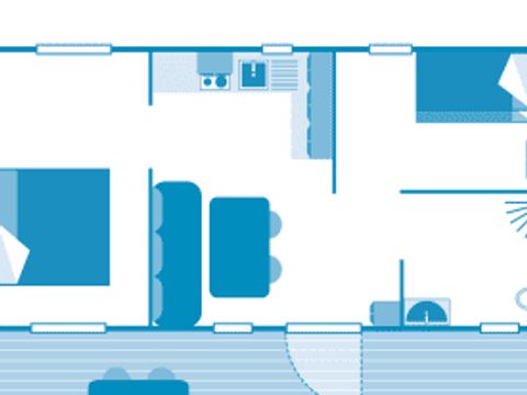 MOBILHOME 4 personnes - Cottage 4p 2ch **** PMR