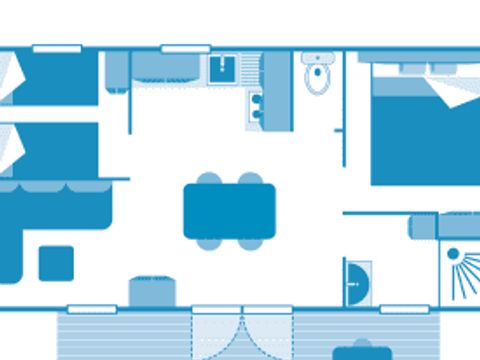 MOBILHOME 5 personnes - Cottage 4/5p 2ch ***