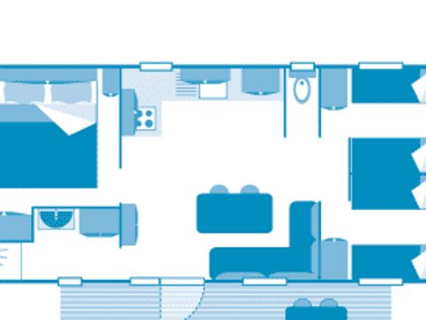 MOBILHOME 6 personnes - Cottage 6p 3ch ***