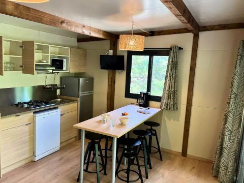 MOBILHOME 5 personnes - Cottage Pantaïa 3 Pièces 5 Personnes Climatisé + TV + Jacuzzi