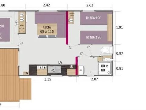 MOBILHOME 4 personnes - Cottage Luberon premium
