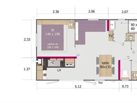 MOBILHOME 6 personnes - Cottage Romarin