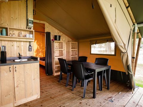 TENTE TOILE ET BOIS 4 personnes - Tente safari