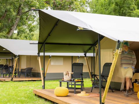 TENTE TOILE ET BOIS 4 personnes - Safari Lodge - 2 chambres + Frigidaire + Terrasse