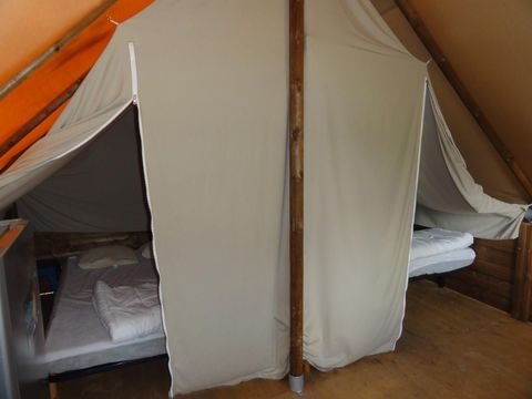TENTE TOILE ET BOIS 4 personnes - Insolite Tente Lodge sans sanitaires 2 chambres 25m²
