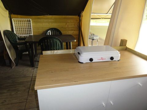 TENTE TOILE ET BOIS 4 personnes - Insolite Tente Lodge sans sanitaires 2 chambres 25m²