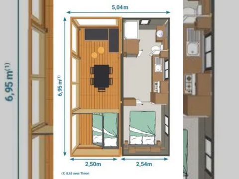 LODGE 5 personnes - Lodge Confort 2 chambres
