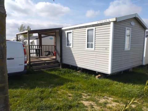 MOBILHOME 2 personnes - Mobil Home Aqua 1ch 2pers Terrasse Semi-Couverte Clim TV