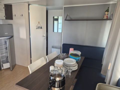 MOBILHOME 2 personnes - Mobil Home Aqua 1ch 2pers Terrasse Semi-Couverte Clim TV
