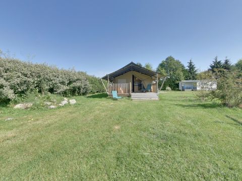 TENTE TOILE ET BOIS 4 personnes - Woody 25 Confort Safari Lodge Tente Salle de bain - 2 chambres