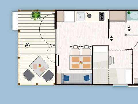 BUNGALOW 3 personnes - Bungalow Aruba 3 pers