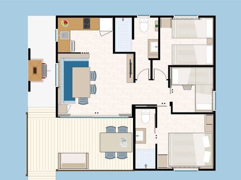 BUNGALOW 6 personnes - Bungalow Edén 6 pers