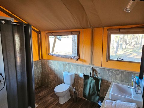 Tente en toile et en bois 4 personnes - Tente Lodge - 4 places - PMR