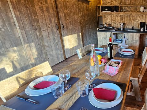 Tente en toile et en bois 4 personnes - Tente Lodge - 4 places - PMR