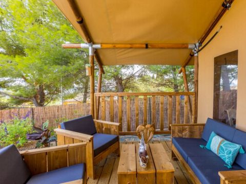 TENTE TOILE ET BOIS 4 personnes - Tente Lodge 5 places PMR