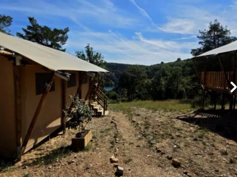 TENTE TOILE ET BOIS 5 personnes - Tente Lodge 3 Pièces 