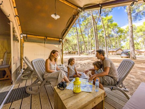 Tente en toile et en bois 5 personnes - Cikat - Safari tent Lodge (6P)