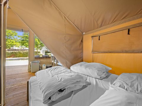 TENTE TOILE ET BOIS 5 personnes - Baska - Tente Safari Confort + climatisation