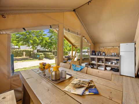 TENTE TOILE ET BOIS 5 personnes - Baska - Tente Safari Confort + climatisation