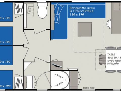 MOBILHOME 6 personnes - Premium 6 personnes - Le Hêtre de Ponthus