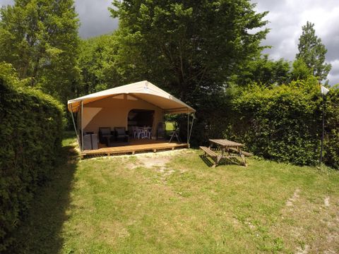 Tente en toile et en bois 5 personnes - Tente Safari