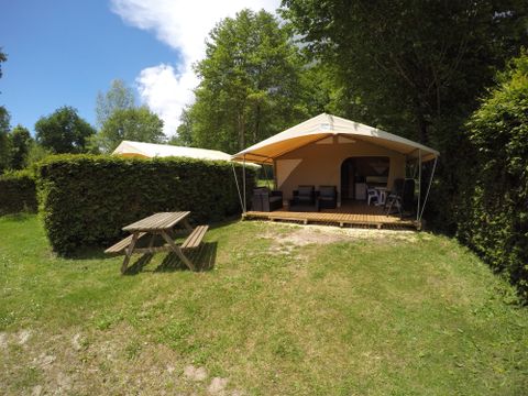 Tente en toile et en bois 5 personnes - Tente Safari