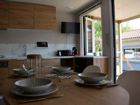 MOBILHOME 4 personnes - Living 3 Pièces 4 Personnes Climatisé + TV