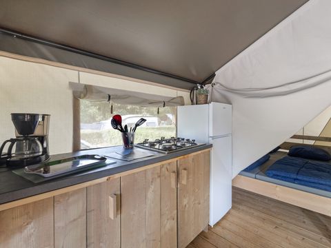 Tente en toile et en bois 5 personnes - Naturist Solaris - Tente Safari Confort