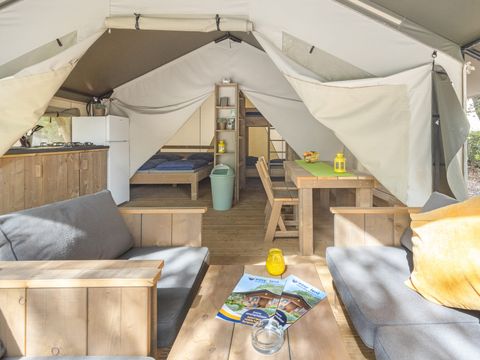 Tente en toile et en bois 5 personnes - Naturist Solaris - Tente Safari Confort
