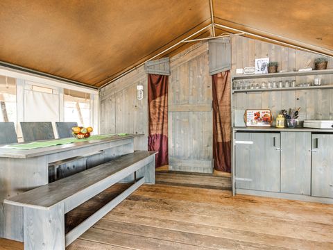 Tente en toile et en bois 5 personnes - Naturist Solaris - Tente Safari de luxe