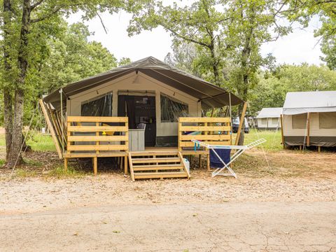 Tente en toile et en bois 5 personnes - Naturist Solaris - Tente Safari de luxe