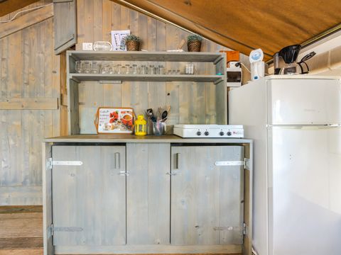 Tente en toile et en bois 5 personnes - Naturist Solaris - Tente Safari de luxe