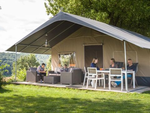 TENTE TOILE ET BOIS 5 personnes - de Luxe