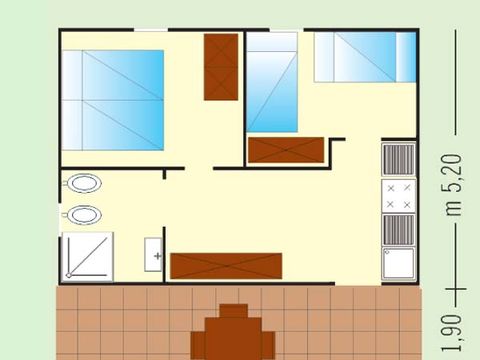 APPARTEMENT 5 personnes - Bungalow Superior Maxi - Animaux autorisés