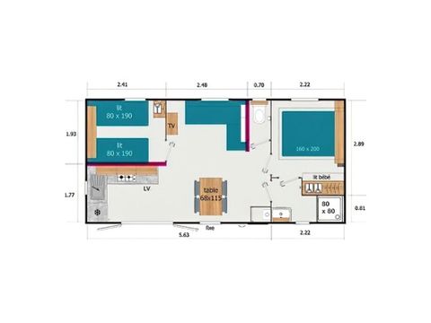 MOBILHOME 4 personnes - 4P Premium
