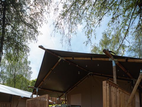 Tente en toile et en bois 4 personnes - Tente Safari I 4 personnes I Salle de bain privée