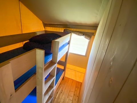 Tente en toile et en bois 4 personnes - Tente Safari I 4 personnes I Salle de bain privée