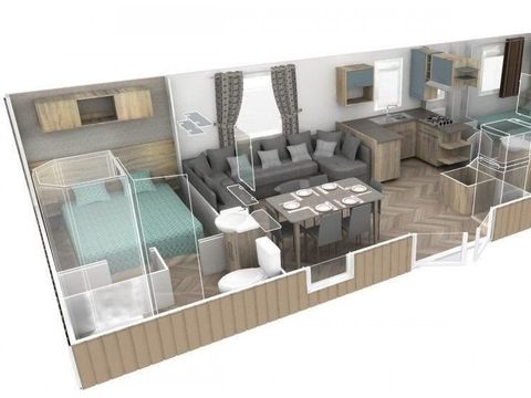 MOBILHOME 8 personnes - Mobil-home 3 chambres - Ile d'Oléron MH 318